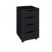 Conjunto de Mesa com Armário de Escritório, Estante e Gaveteiro 6 PT 4 GV Nero Cool Wally Bit Preto