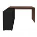 Conjunto de Mesa com Estante de Escritório Nero Star Ipê e Preto