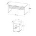 Conjunto de Mesa com Gaveteiro de Escritório Executiva 3 GV Marrom e Preto