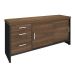 Conjunto de Mesa de Escritório com Gaveteiro e Armários Executiva 6 PT 3 GV Marrom e Preto