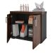 Conjunto de Mesa de Escritório com Gaveteiro e Armários Executiva 6 PT 3 GV Marrom e Preto