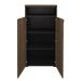 Conjunto de Mesa de Escritório com Gaveteiro e Armários Executiva 6 PT 3 GV Marrom e Preto