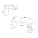 Conjunto de Mesa de Escritório com Mesa de Apoio Executiva 4 GV Marrom e Preto