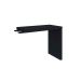 Conjunto de Mesa de Escritório com Mesa de Apoio Executiva 4 GV Marrom e Preto