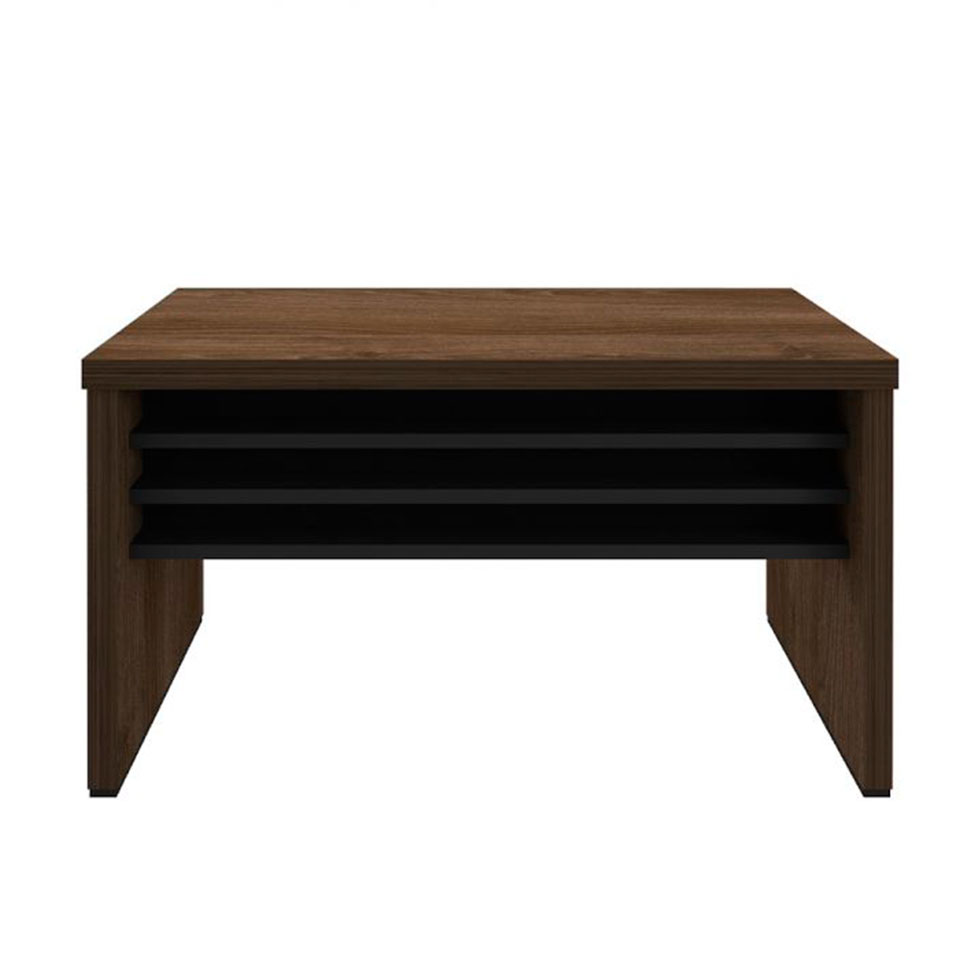 Conjunto de Mesa de Escritório e Gaveteiro Executiva 3 GV Marrom e Preto
