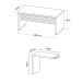 Conjunto de Mesa de Escritório e Mesa de Apoio Executiva Marrom e Preto