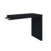 Conjunto de Mesa de Escritório e Mesa de Apoio Executiva Marrom e Preto