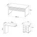 Conjunto de Mesa de Escritório, Gaveteiro e Mesa de Apoio Executiva 3 GV Marrom e Preto