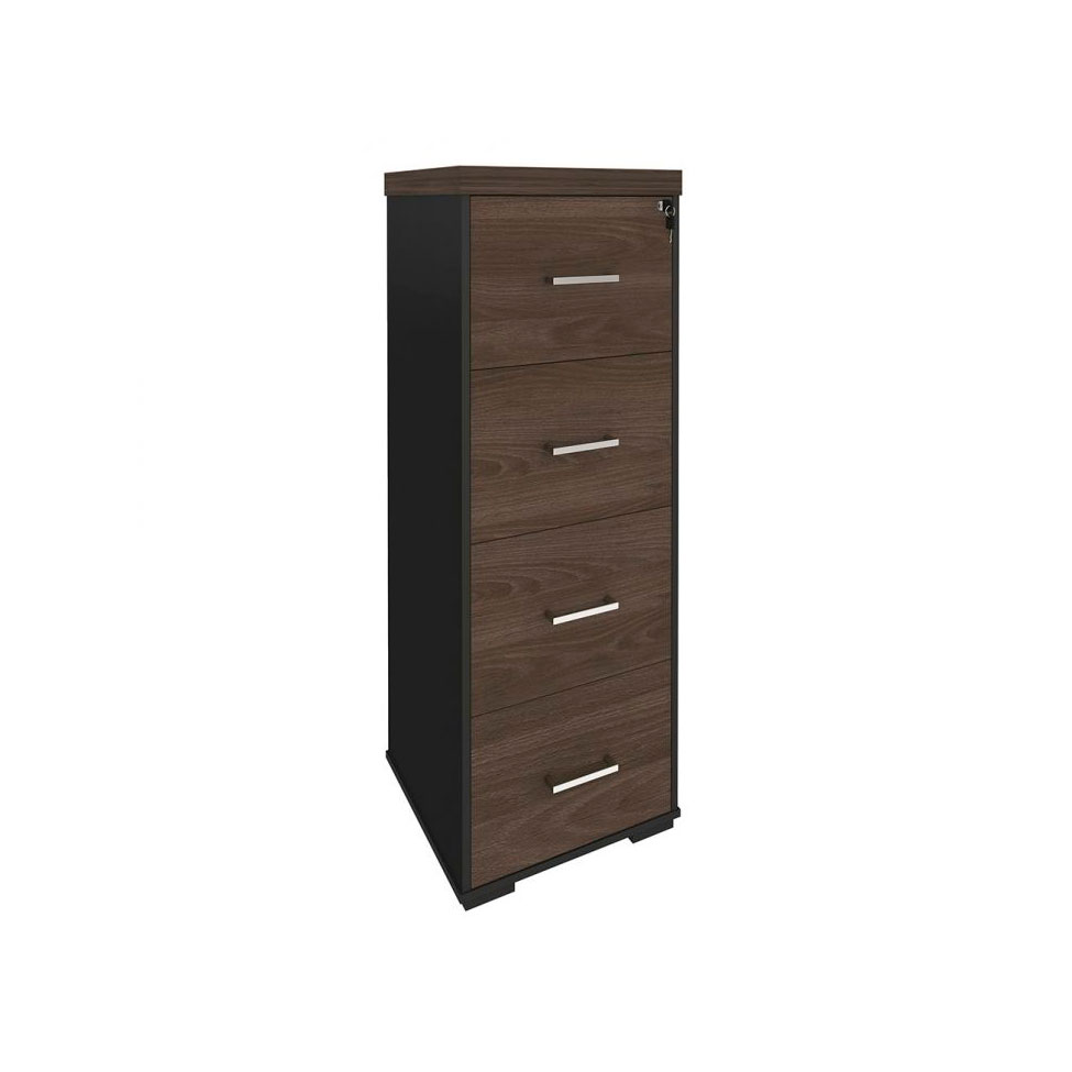 Conjunto de Mesa de Escritório, Gaveteiro e Mesa de Apoio Executiva 4 GV Marrom e Preto