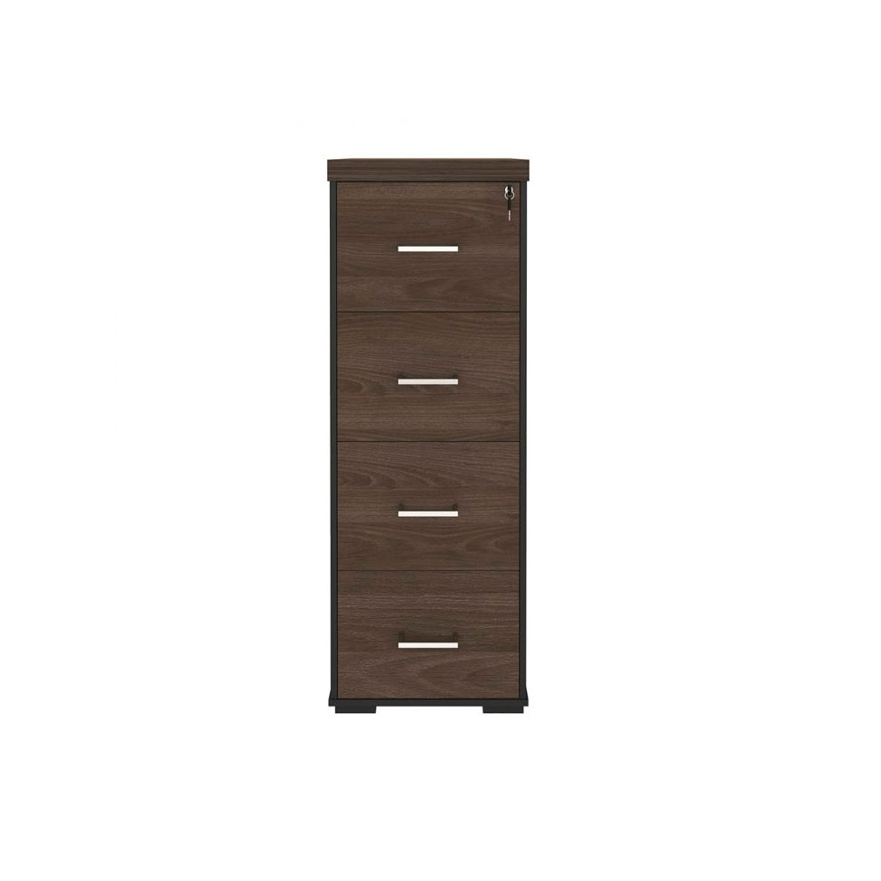 Conjunto de Mesa de Escritório, Gaveteiro e Mesa de Apoio Executiva 4 GV Marrom e Preto
