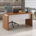 Conjunto de Mesa em L e Gaveteiro Arara Freijó Branco