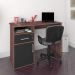 Escrivaninha Mesa para Escritório 1 Porta 1 Gaveta Mobile Hall Ipê/Preto - Artany