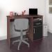 Escrivaninha Mesa para Escritório 1 Porta 1 Gaveta Mobile Hall Ipê/Preto - Artany