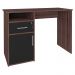 Escrivaninha Mesa para Escritório 1 Porta 1 Gaveta Mobile Hall Ipê/Preto - Artany