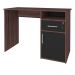 Escrivaninha Mesa para Escritório 1 Porta 1 Gaveta Mobile Hall Ipê/Preto - Artany