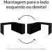 Escrivaninha de Canto Escritório em L Nero MDP 8 Nichos Preto
