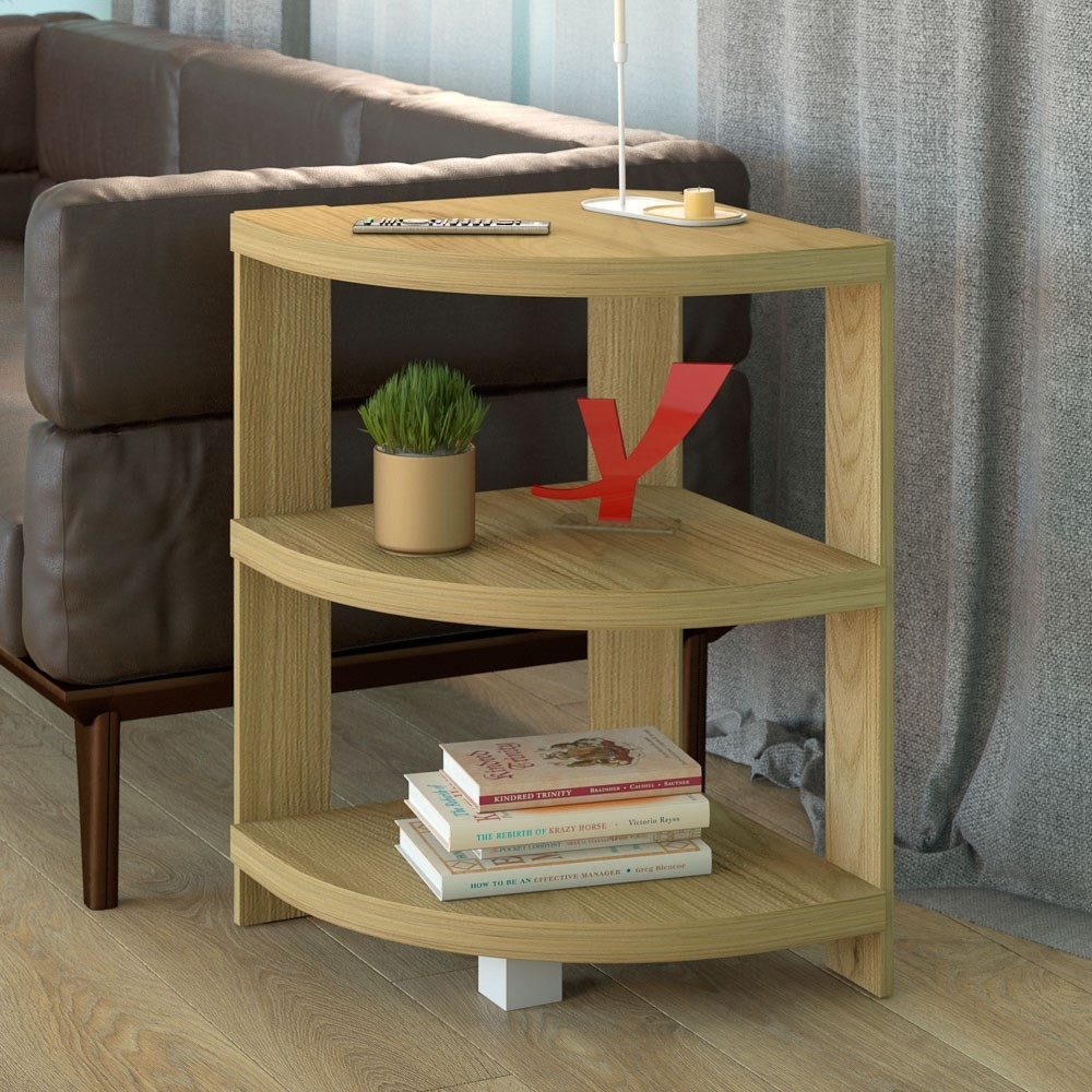 Estante Lateral Multiuso Decorativa Wind Olmo - Artany