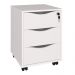 Gaveteiro 3 Gavetas Pés Rodízios Mobile Face Branco - Artany