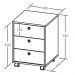 Gaveteiro Volante 3 Gavetas New Branco - Artany