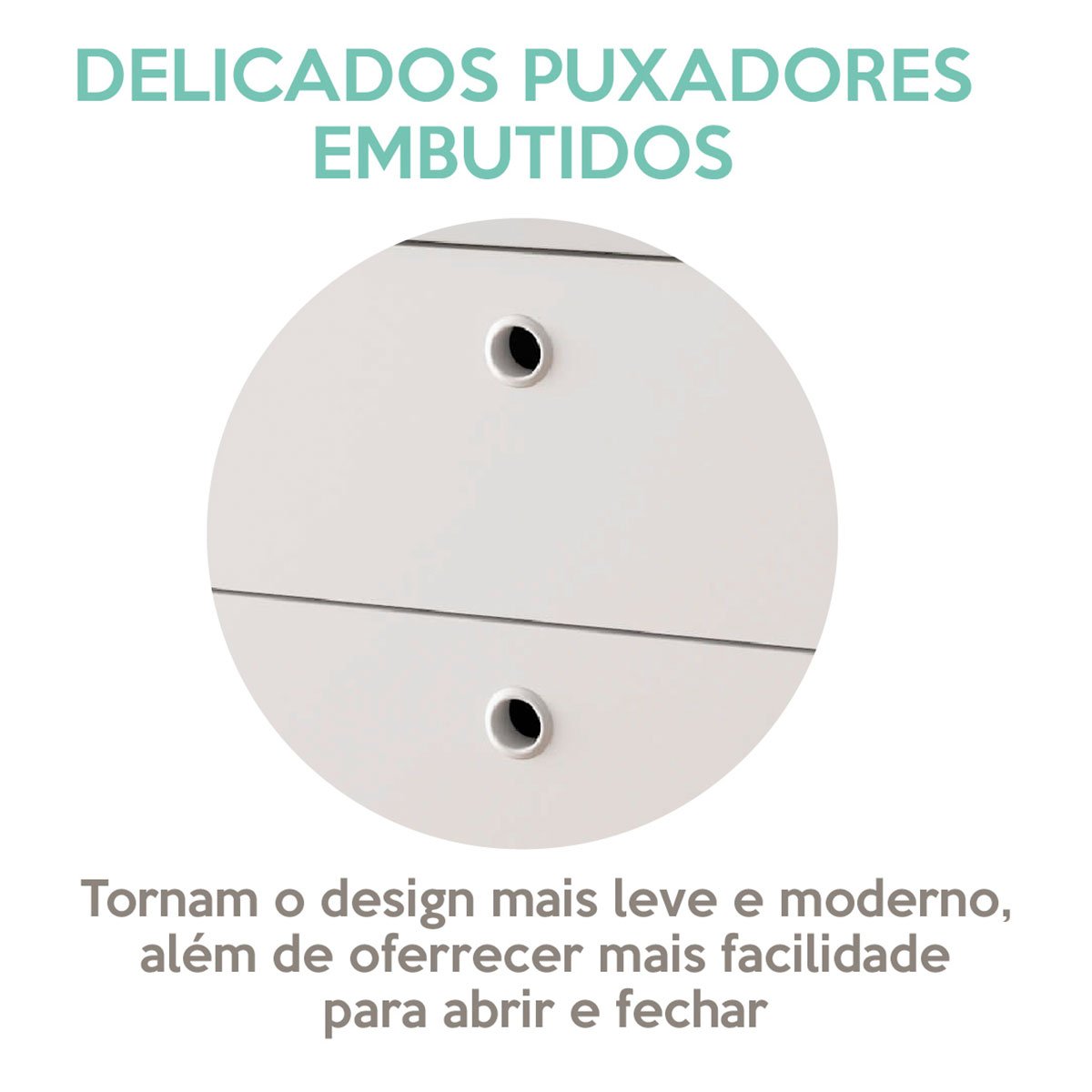 Gaveteiro para Escritório 3 Gavetas com Rodízios Neo Branco
