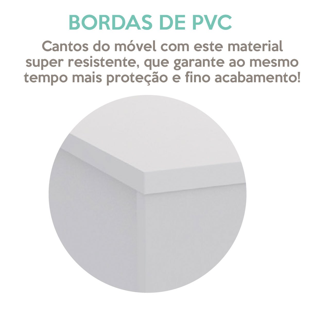 Gaveteiro para Escritório 3 Gavetas com Rodízios Neo Branco