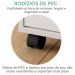 Gaveteiro para Escritório 3 Gavetas com Rodízios Neo Branco
