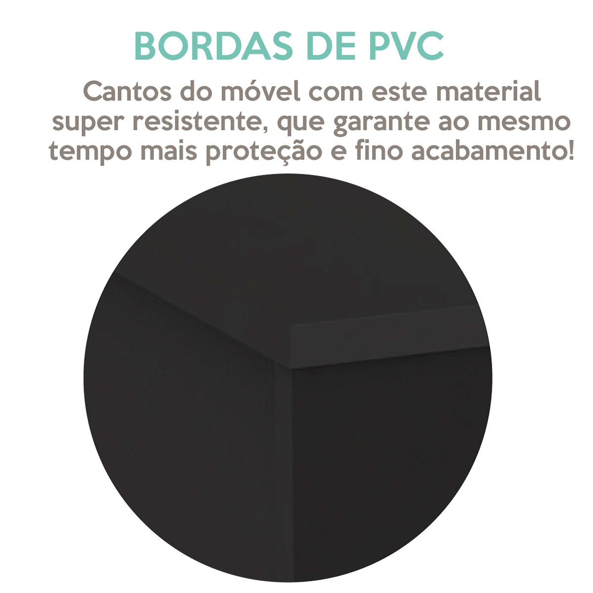 Gaveteiro para Escritório 3 Gavetas com Rodízios Neo Preto