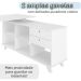 Mesa Escrivaninha 2 Gavetas com Nichos em L Golden Branco