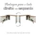 Mesa Escrivaninha 2 Gavetas com Nichos em L Golden Olmo/Branco
