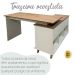 Mesa Escrivaninha 2 Gavetas com Nichos em L Golden Olmo/Branco