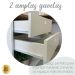 Mesa Escrivaninha 2 Gavetas com Nichos em L Golden Olmo/Branco