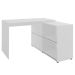 Mesa Escrivaninha em L com 2 Portas e 4 Nichos Marle Branco