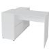 Mesa Escrivaninha em L com 2 Portas e 4 Nichos Marle Branco
