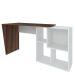 Mesa Escrivaninha em L com Nichos Duran Ipê/Branco