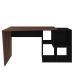 Mesa Escrivaninha em L com Nichos Duran Ipê/Preto