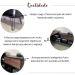 Mesa Escrivaninha em L com Porta e 6 Nichos Hawaii Ipê/Preto