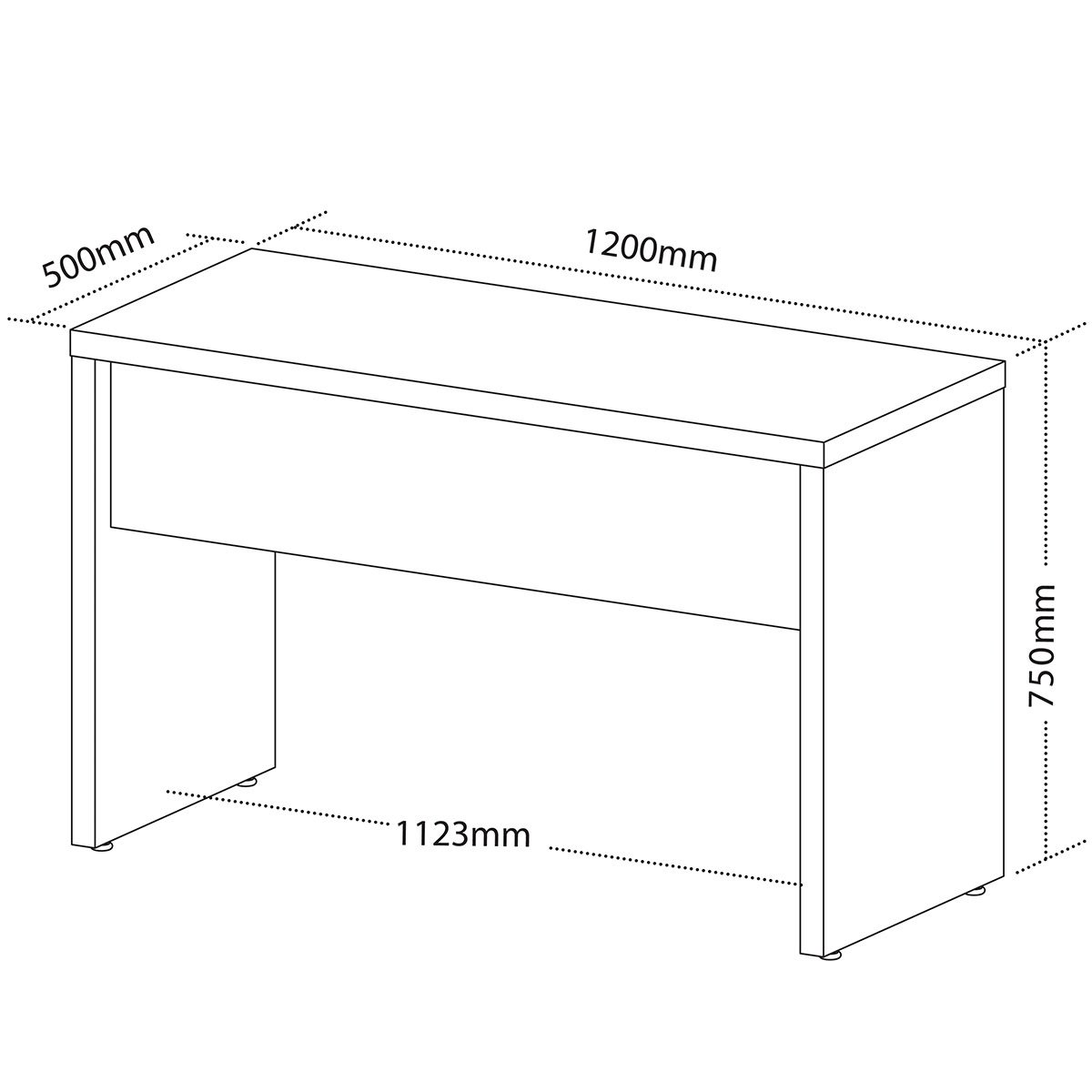 Mesa Escrivaninha para Escritório Loke Olmo/Branco