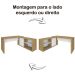 Mesa Escrivaninha para Escritório em L com Porta Stuart Olmo/Branco