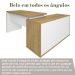 Mesa Escrivaninha para Escritório em L com Porta Stuart Olmo/Branco