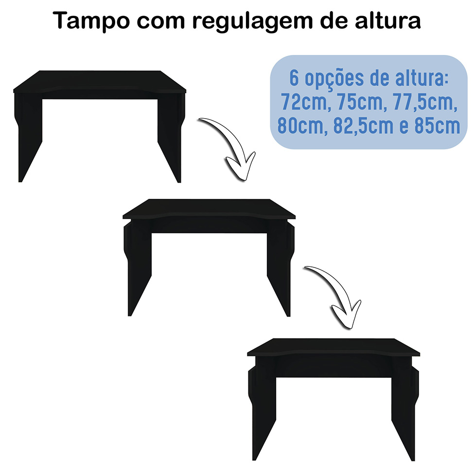 Mesa Gamer Two Preta