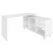 Mesa Para Computador Escrivaninha Em L Gold 2 Gavetas e Nichos Branco - Artany