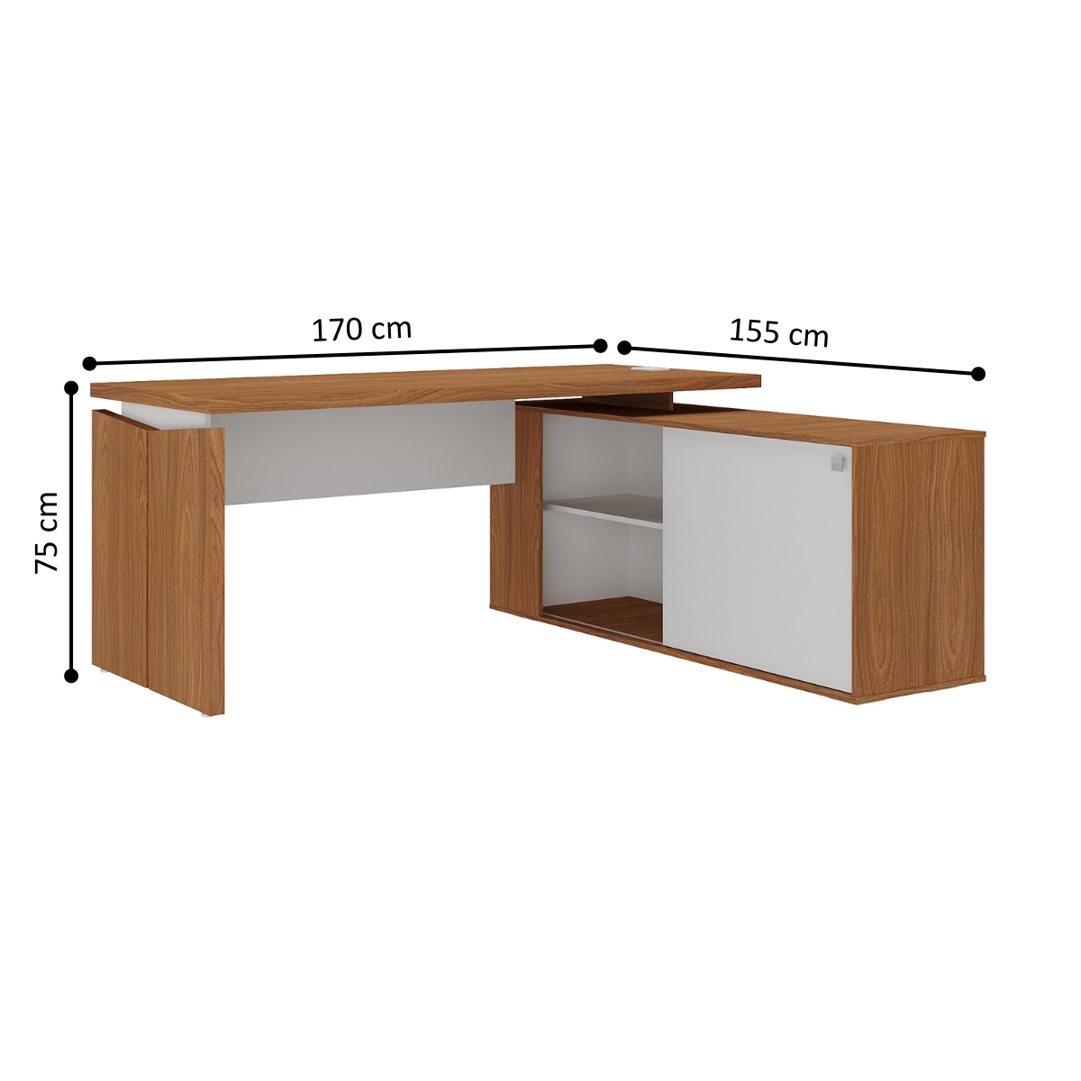 Mesa com 3 Nichos e Balcão Cuiabá Freijó Branco