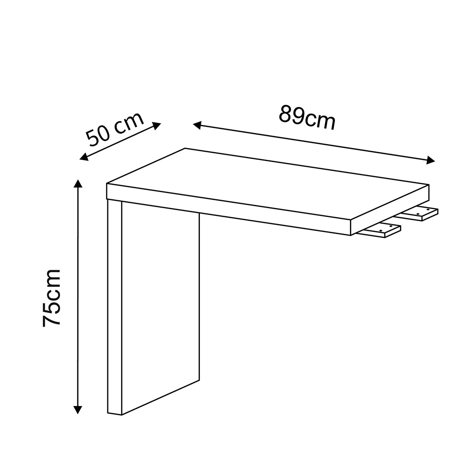 Mesa de Apoio Executiva Preta