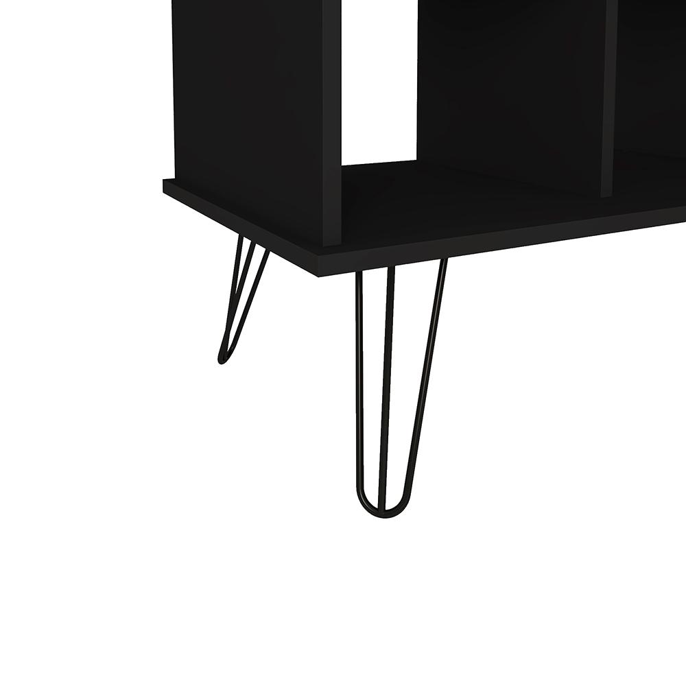 Mesa de Computador em L 1 Porta Colorado Ipê Preto