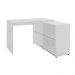 Mesa de Computador em L 4 Nichos Geórgia Branco