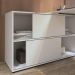 Mesa de Computador em L 4 Nichos Geórgia Branco