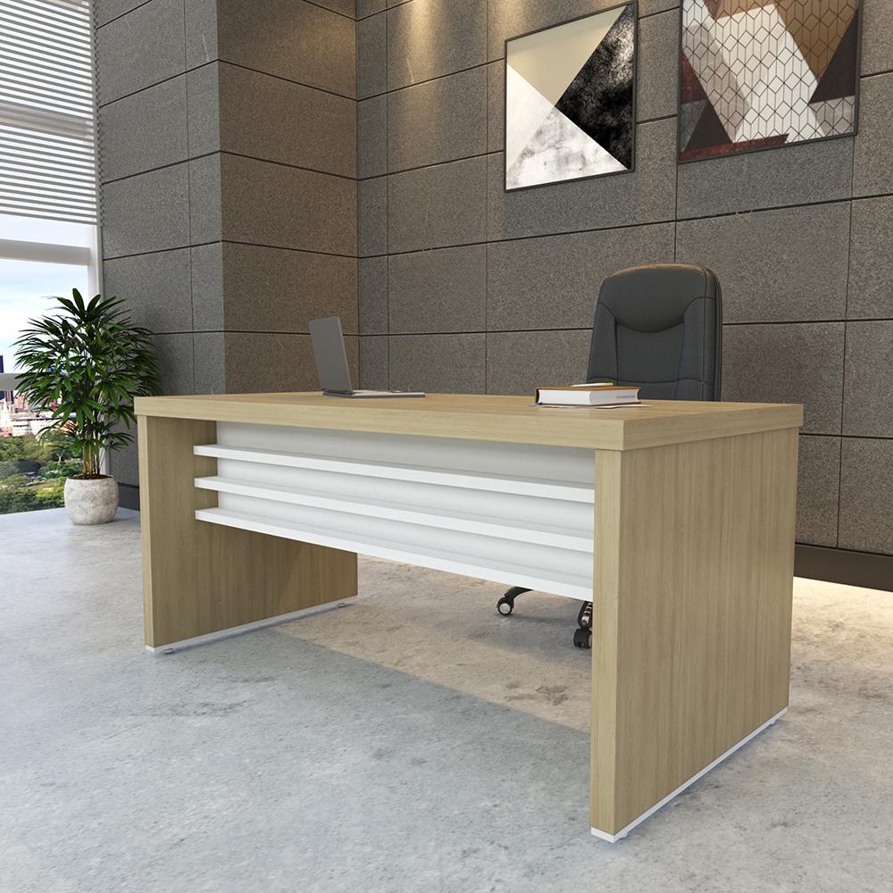 Mesa de Escritório Edimburgo Carvalho Branco