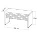 Mesa de Escritório Executiva Marrom e Preta 136 cm