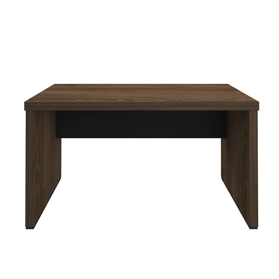 Mesa de Escritório Executiva Marrom e Preta 136 cm