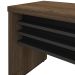 Mesa de Escritório Executiva Marrom e Preta 136 cm